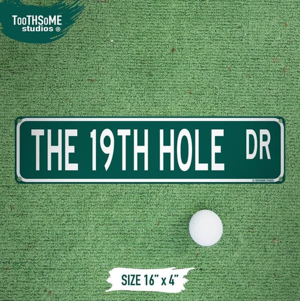 Golf-Themed Man Cave Bar Sign - 16