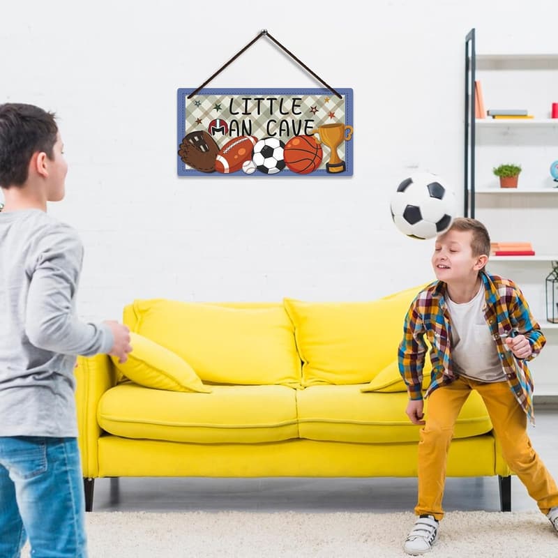 Boys' Room Decor: Little Man Cave Wall Art Plaque