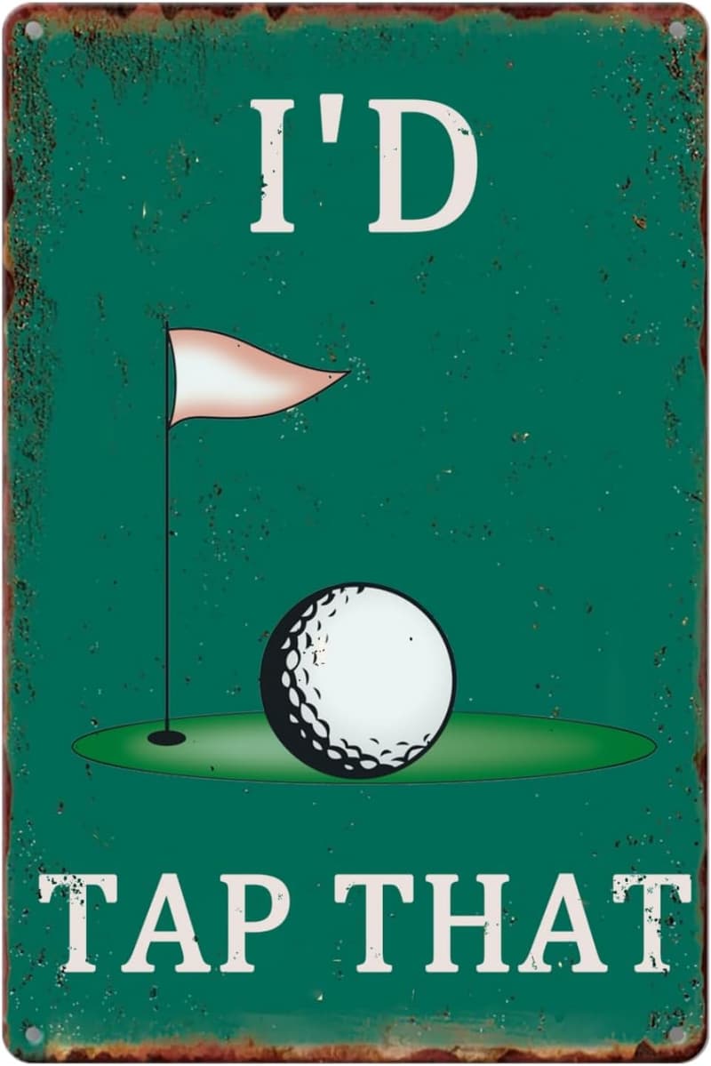 Funny Golf Metal Tin Sign - Man Cave Wall Art - 8 x 12 Inch