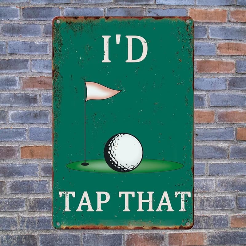 Funny Golf Metal Tin Sign - Man Cave Wall Art - 8 x 12 Inch