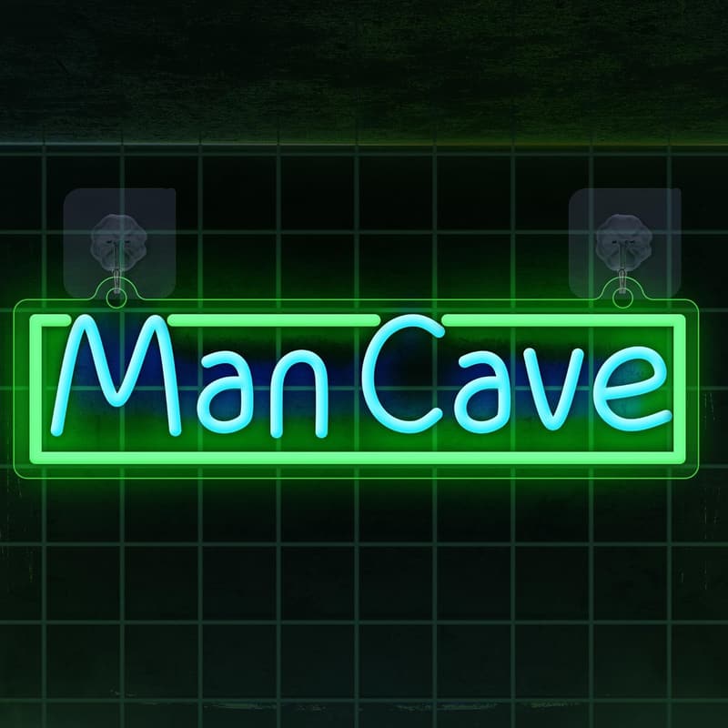 Dimmable LED Neon Sign for Man Cave - USB Powered Wall Light