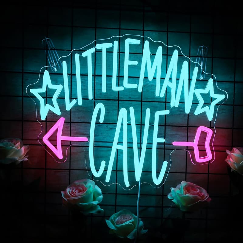 Custom Neon Sign for Man Cave - USB-Powered LED Wall Art