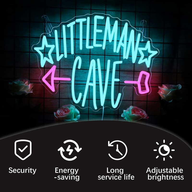 Custom Neon Sign for Man Cave - USB-Powered LED Wall Art