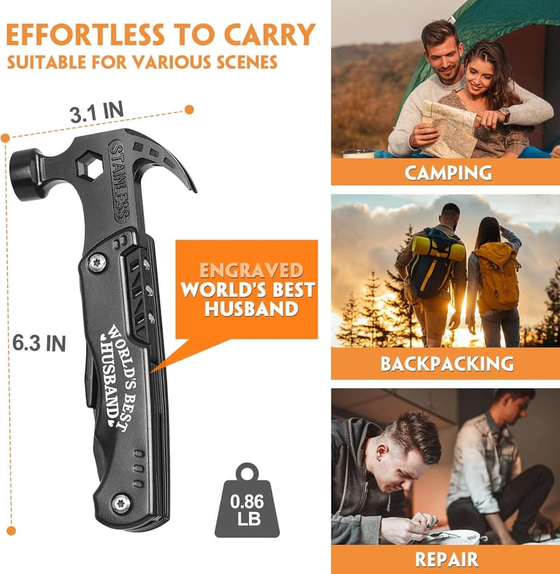 15-in-1 Multitool Hammer - Perfect Gift for Husband on Any Occasion