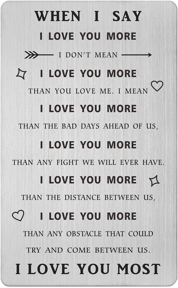 Father's Day Steel Love Note Card for Him