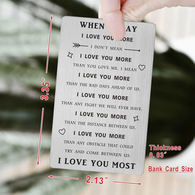 Father's Day Steel Love Note Card for Him