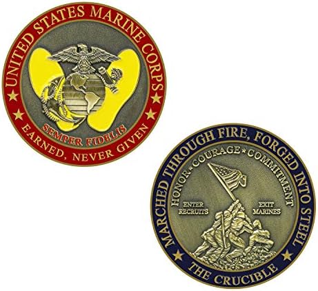 USMC Crucible Challenge Coin - Veteran-Owned Tribute