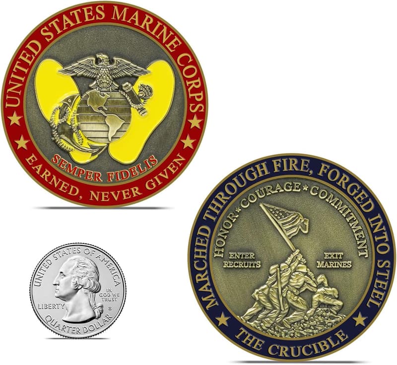 USMC Crucible Challenge Coin - Veteran-Owned Tribute