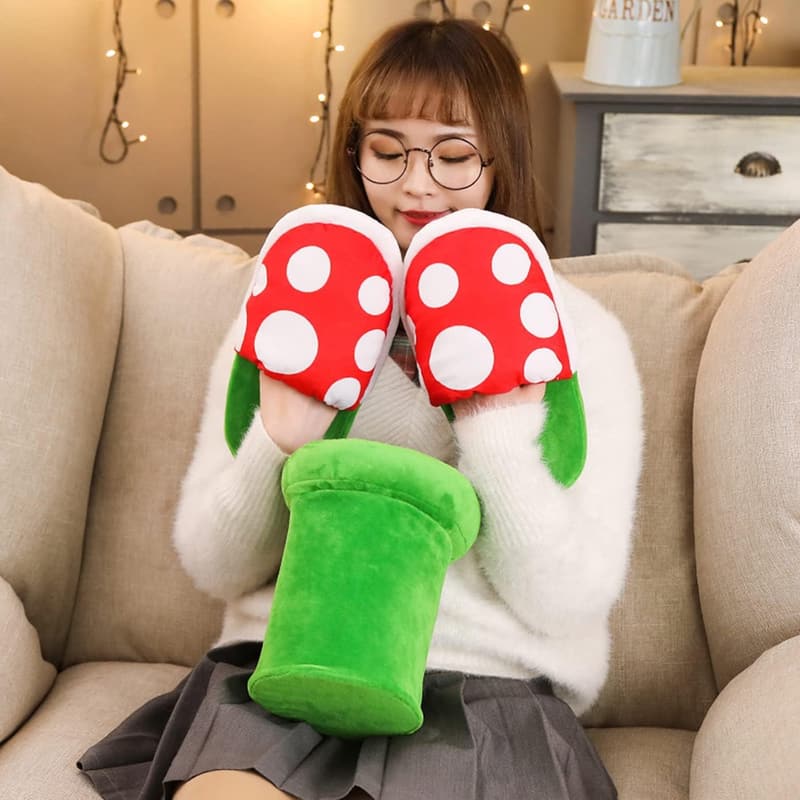 Valentine's Day Piranha Plant Slippers for Couples