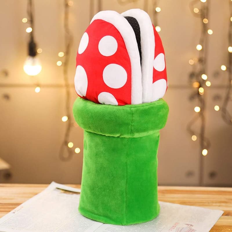 Winter Piranha Plant Plush Slippers for Women & Men
