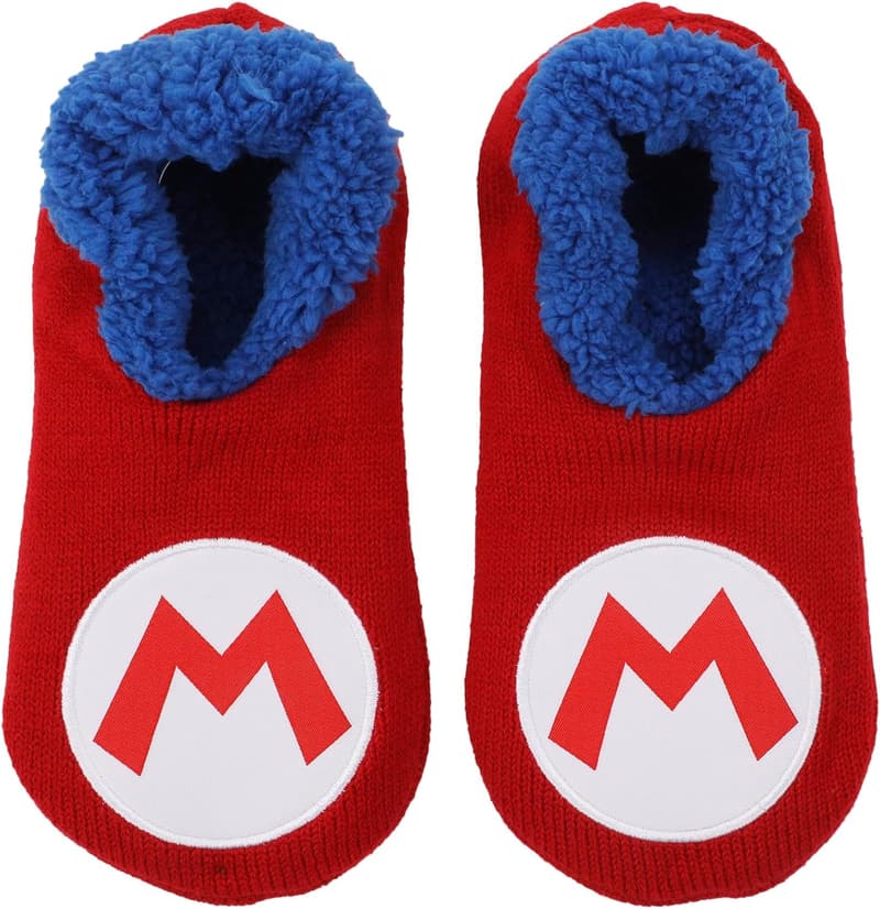 Super Mario Bros. Mario Patch Red Slipper Socks
