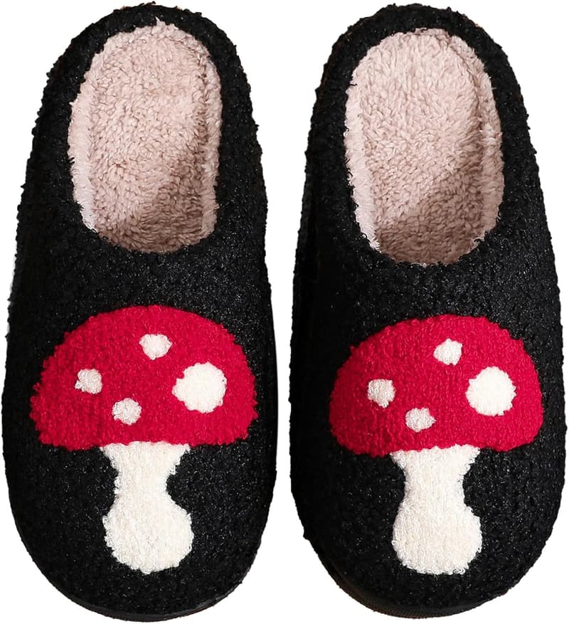 Women's Fuzzy Holiday Slippers for Indoor/Outdoor Use