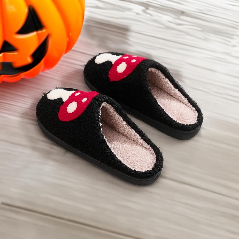 Women's Fuzzy Holiday Slippers for Indoor/Outdoor Use