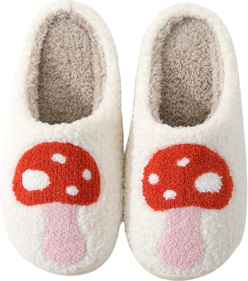 Indoor Cartoon Plush Slippers with Memory Foam – Fluffy & Warm