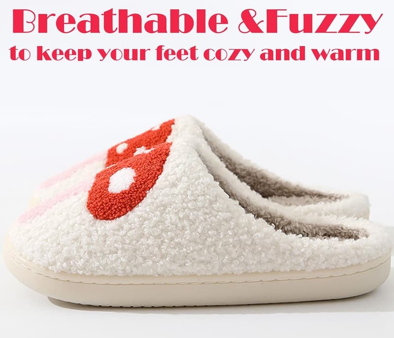 Indoor Cartoon Plush Slippers with Memory Foam – Fluffy & Warm