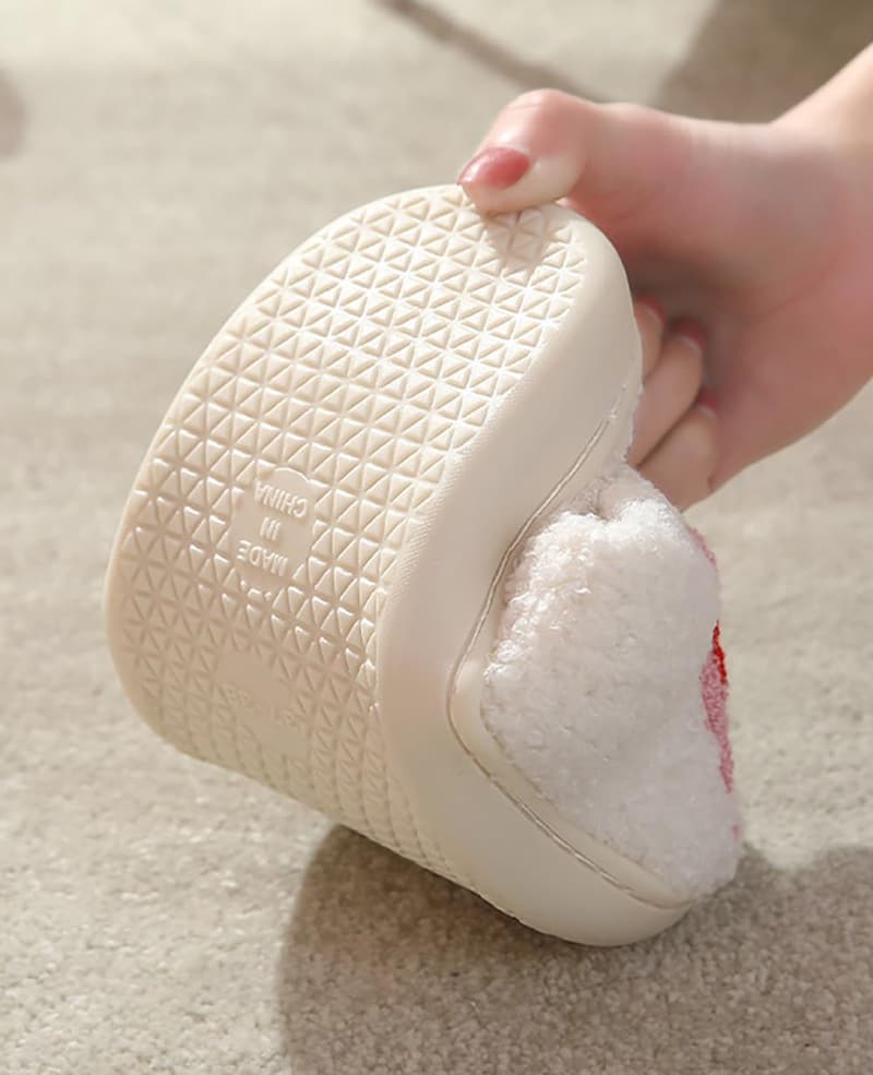 Indoor Cartoon Plush Slippers with Memory Foam – Fluffy & Warm