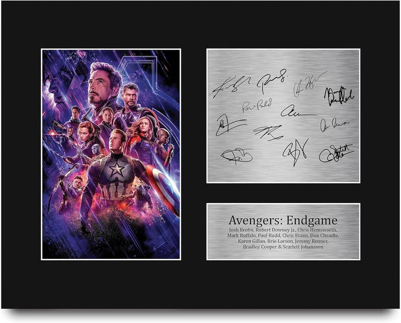 Avengers Endgame Autographed Photo - Robert Downey Jr & Chris Evans