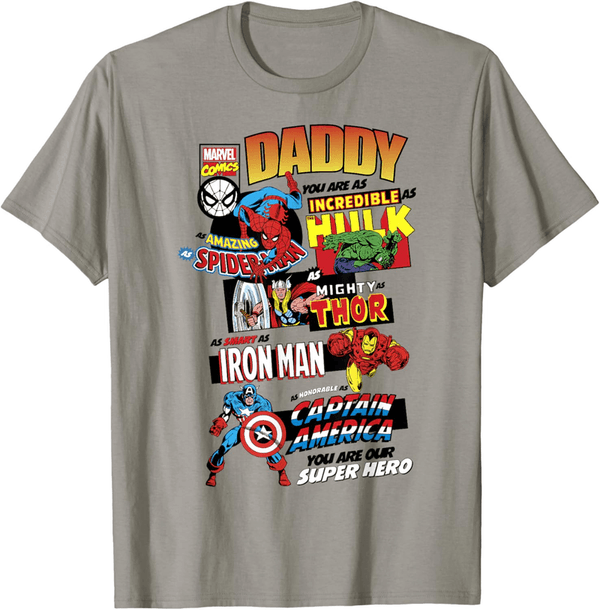Father's Day Retro Marvel Avengers Graphic T-Shirt