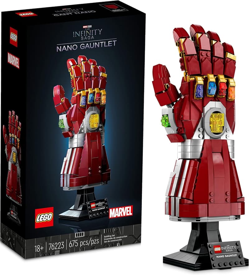 LEGO Marvel Iron Man Nano Gauntlet Model Set with Infinity Stones