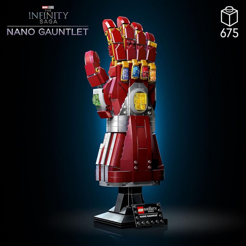 LEGO Marvel Iron Man Nano Gauntlet Model Set with Infinity Stones