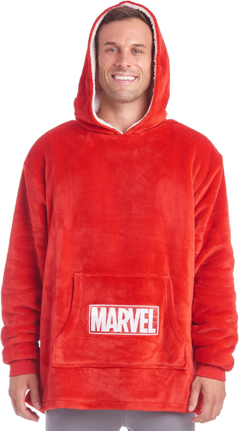 Wearable Sherpa Hoodie Blanket for Cozy Lounging