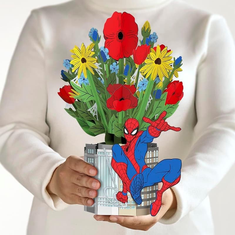 3D Spider-Man Paper Flower Bouquet - 12