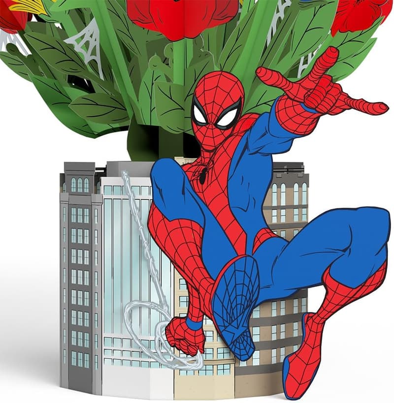 3D Spider-Man Paper Flower Bouquet - 12