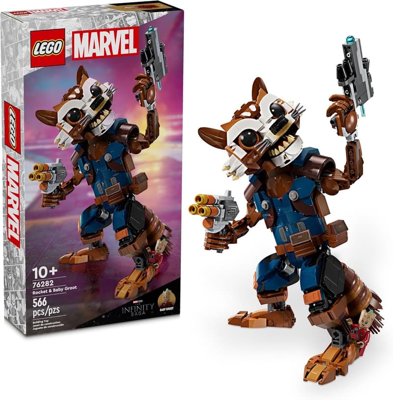 LEGO Marvel Rocket & Baby Groot Minifigure Set for Ages 10+