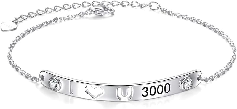 Mother's Day 925 Sterling Silver Bangle Bracelet - Engraved 