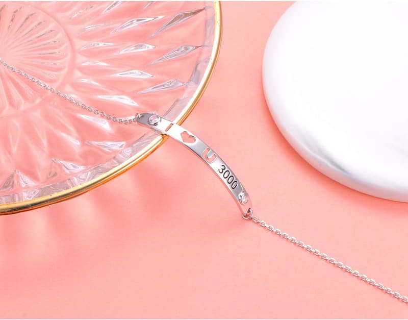 Mother's Day 925 Sterling Silver Bangle Bracelet - Engraved 