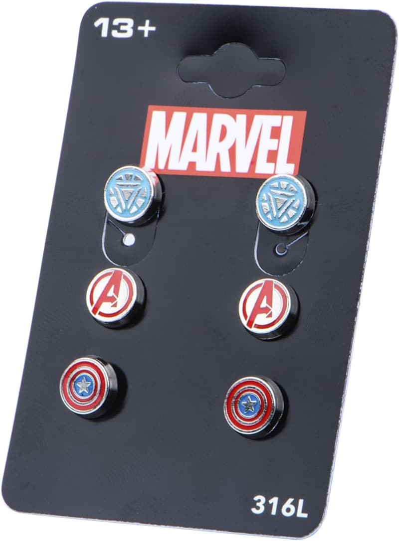 Marvel Comics Avenger Logo Stainless Steel Stud Earrings