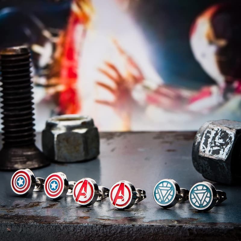 Marvel Comics Avenger Logo Stainless Steel Stud Earrings