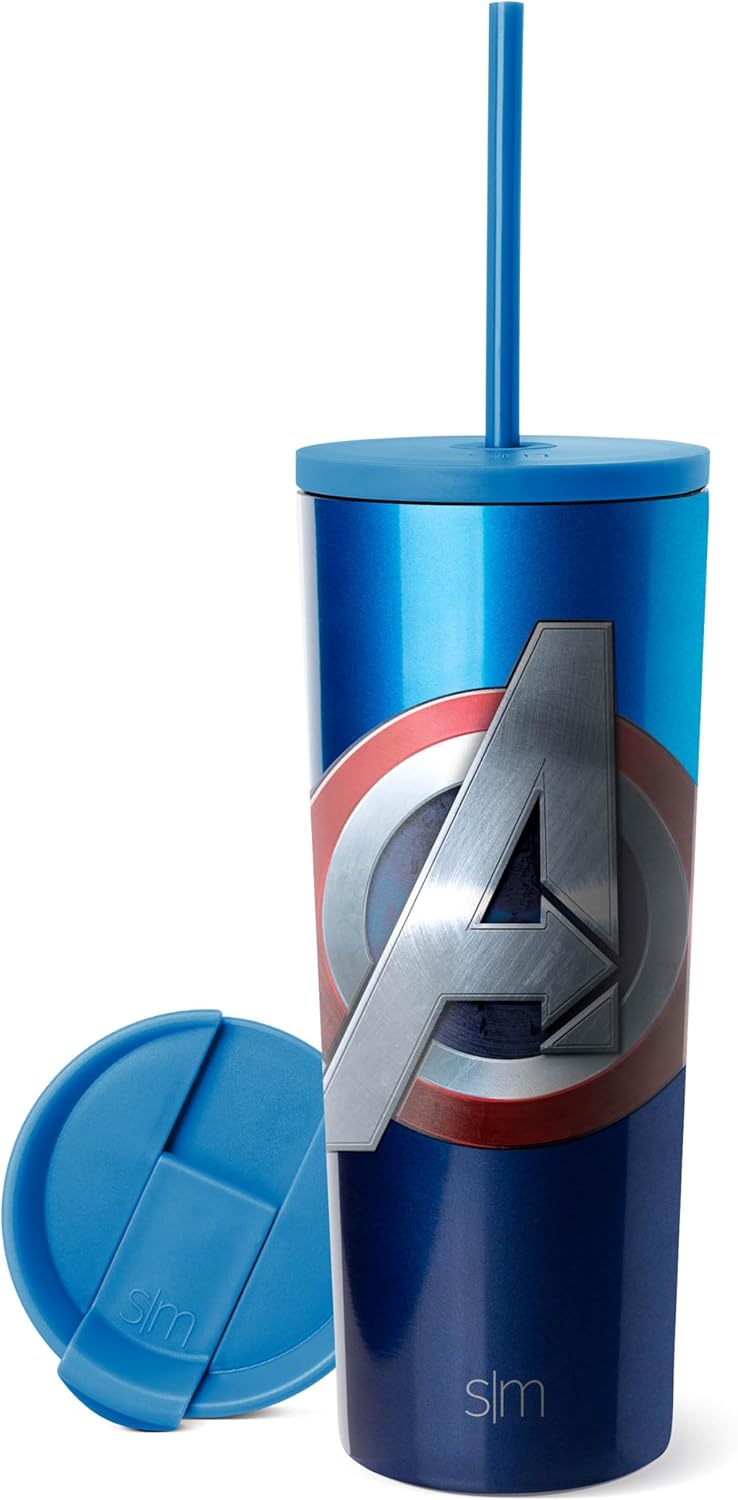 Avengers Shield Insulated Tumbler Cup | 24oz Reusable Mug