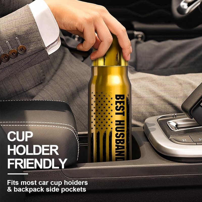 Father's Day 17oz Stainless Steel Bullet Tumbler for Him