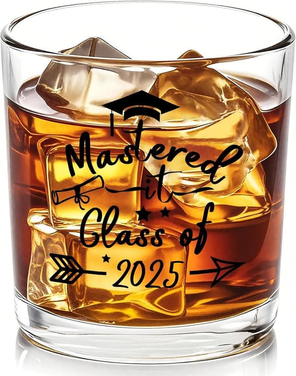 2025 Graduation Whiskey Glass - 10oz Old Fashioned for Him