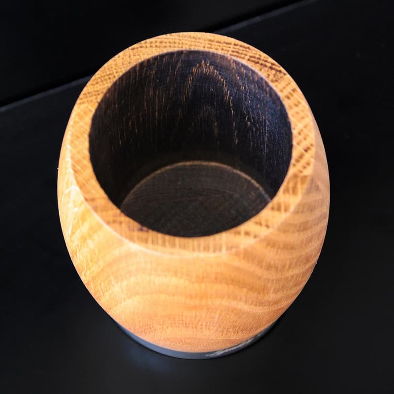 Father's Day Oak Whiskey Tumbler, Handcrafted with Charred Interior