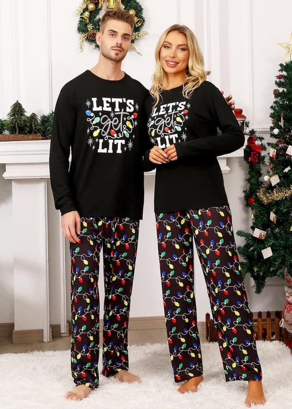 Family Matching Christmas Pajamas Set, Long Sleeve Sleepwear