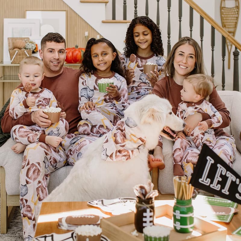 Matching Family Holiday Pajamas - Organic Cotton for Girls