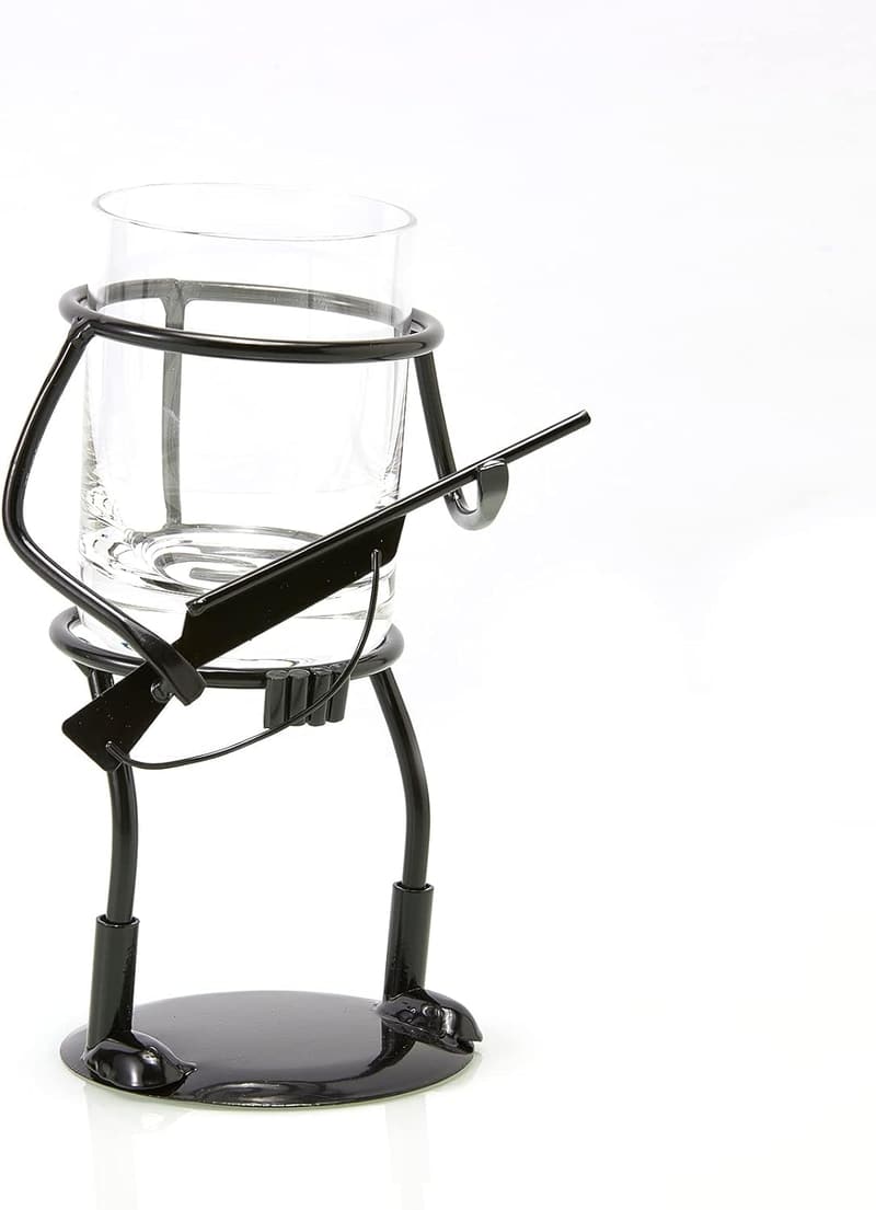 Bullet Whiskey Glass with Metal Cup Holder - Perfect Gift for Hunters