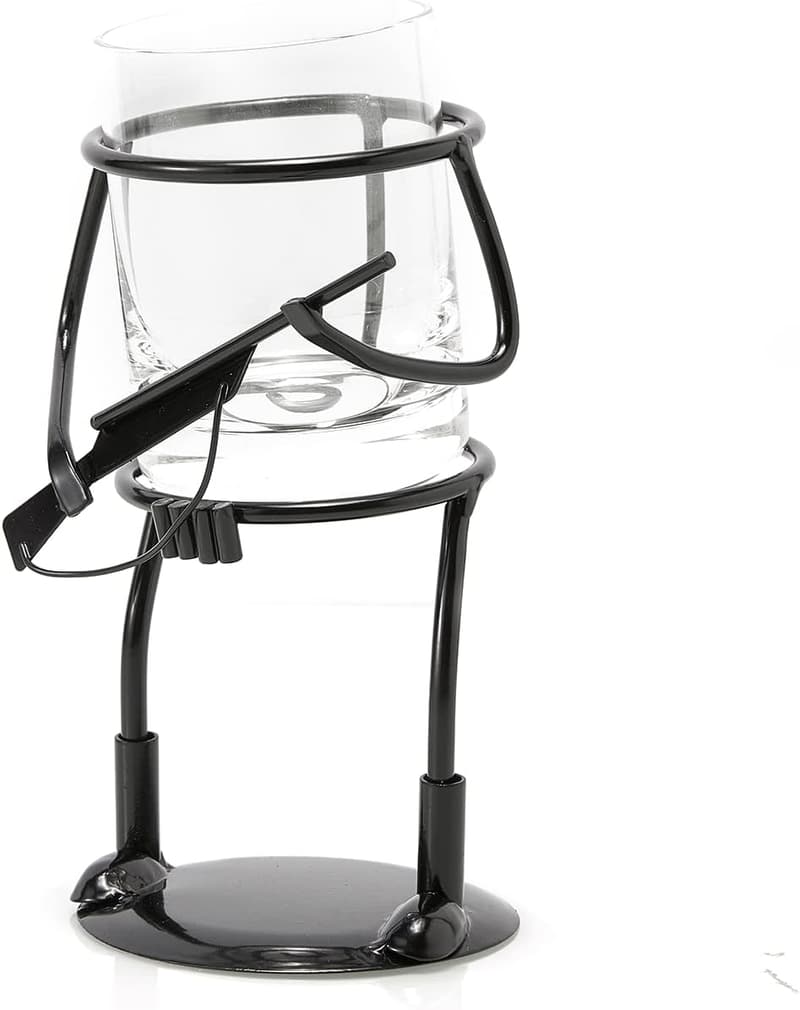 Bullet Whiskey Glass with Metal Cup Holder - Perfect Gift for Hunters