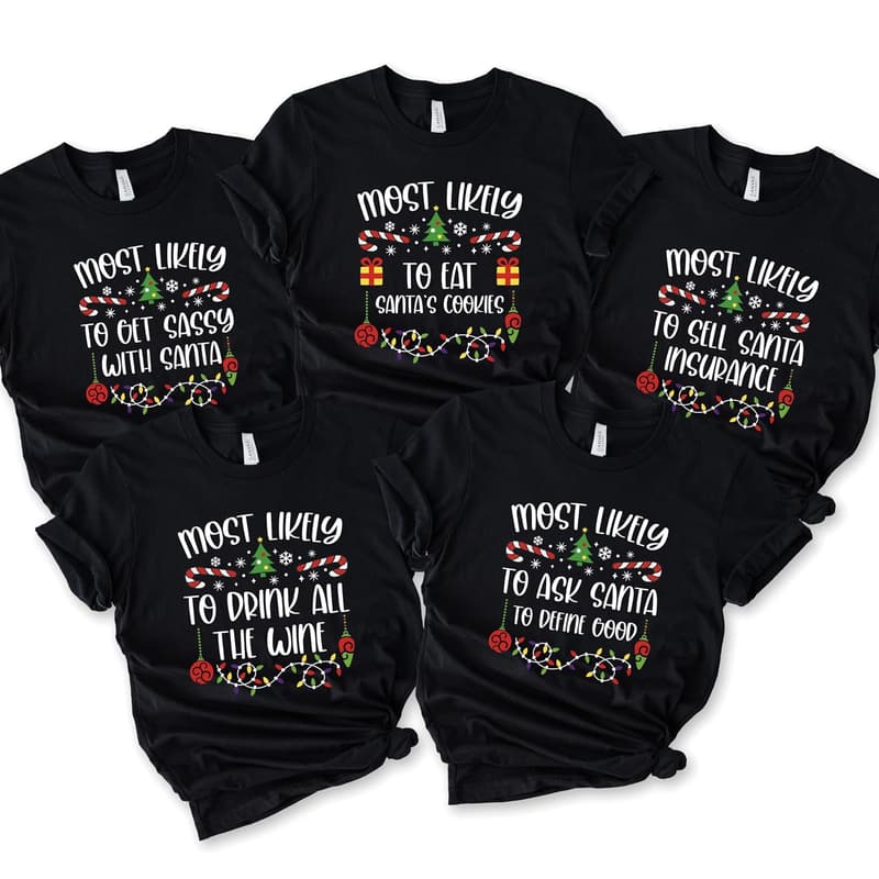 Family Christmas Pajamas - Cozy Matching T-Shirts for All