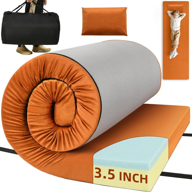 Portable Memory Foam Camping Mattress with Waterproof Cover