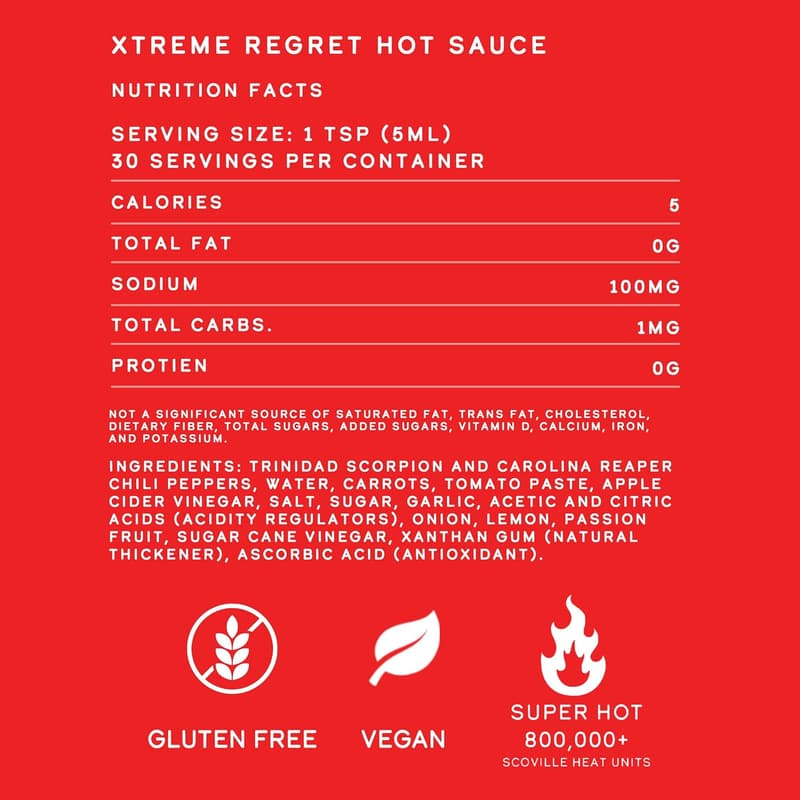 Extreme Hot Sauce - Carolina Reaper & Trinidad Scorpion Peppers