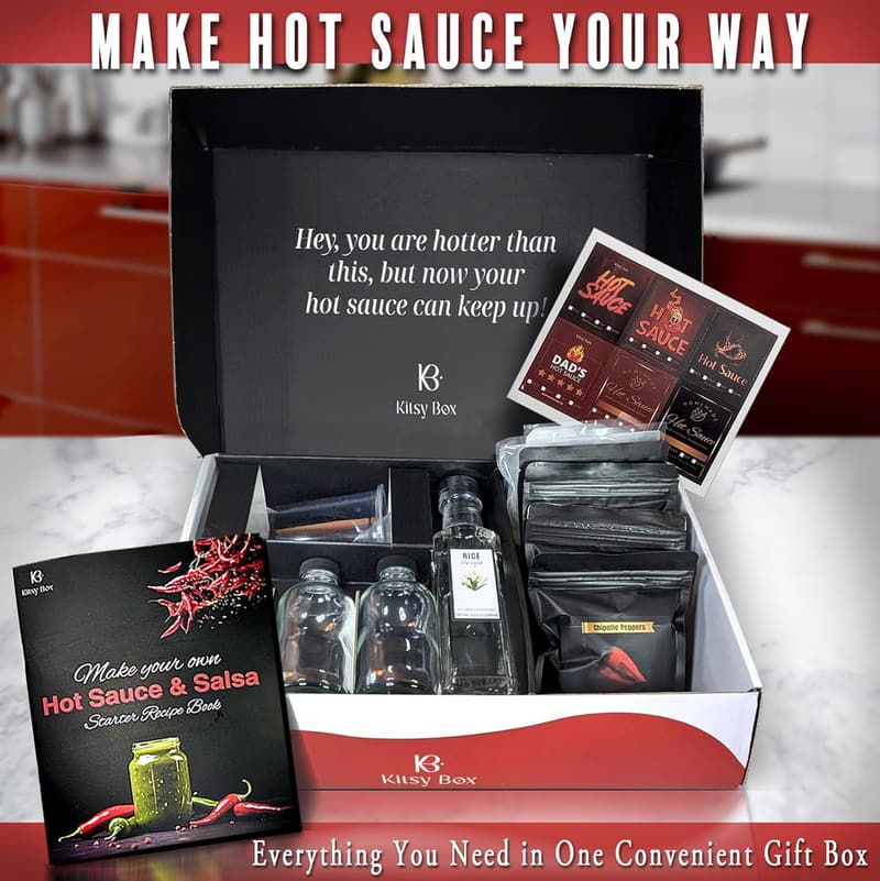 DIY Hot Sauce Kit – Includes 4 Peppers, Perfect for Dad's Birthday