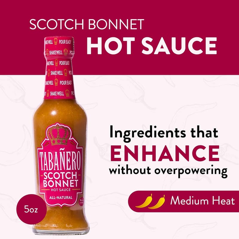 Tabañero All-Natural Hot Sauce - Gourmet Flavor, 5 oz