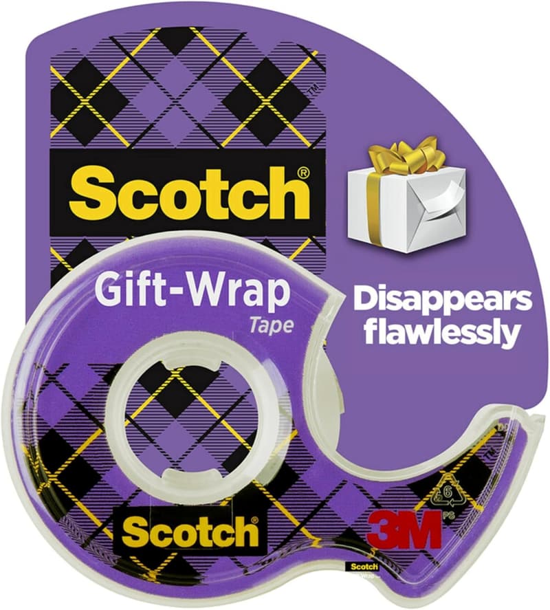 Scotch Gift-Wrap Tape with Dispenser, 3/4
