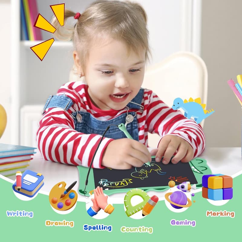 Dinosaurs LCD Writing Tablet for Kids, Educational Doodle Board