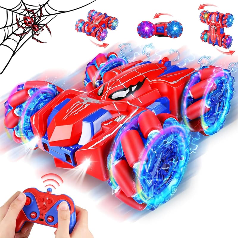 Remote Control Stunt Car for Boys - 4WD, 360° Rotating, Rechargeable