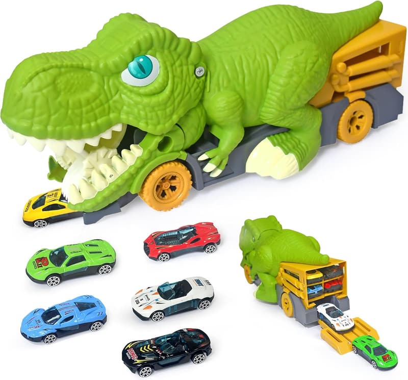 Dinosaur Transport Truck Carrier - Monster Trucks for Boys 3-7