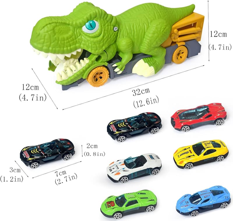 Dinosaur Transport Truck Carrier - Monster Trucks for Boys 3-7